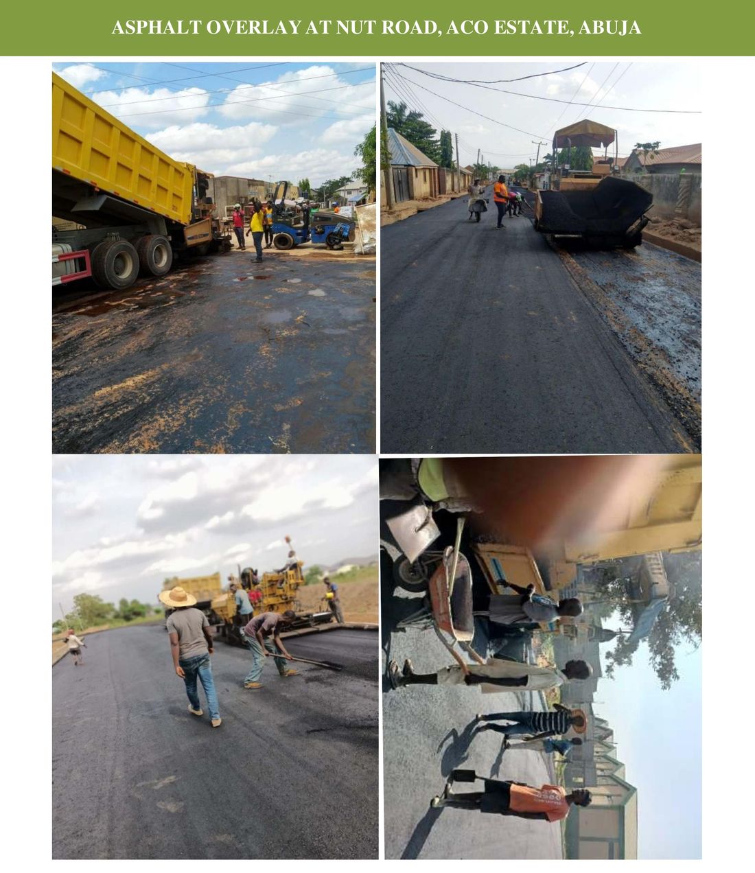 Asphalt Overlay at NUT Road, ACO Estate, Abuja