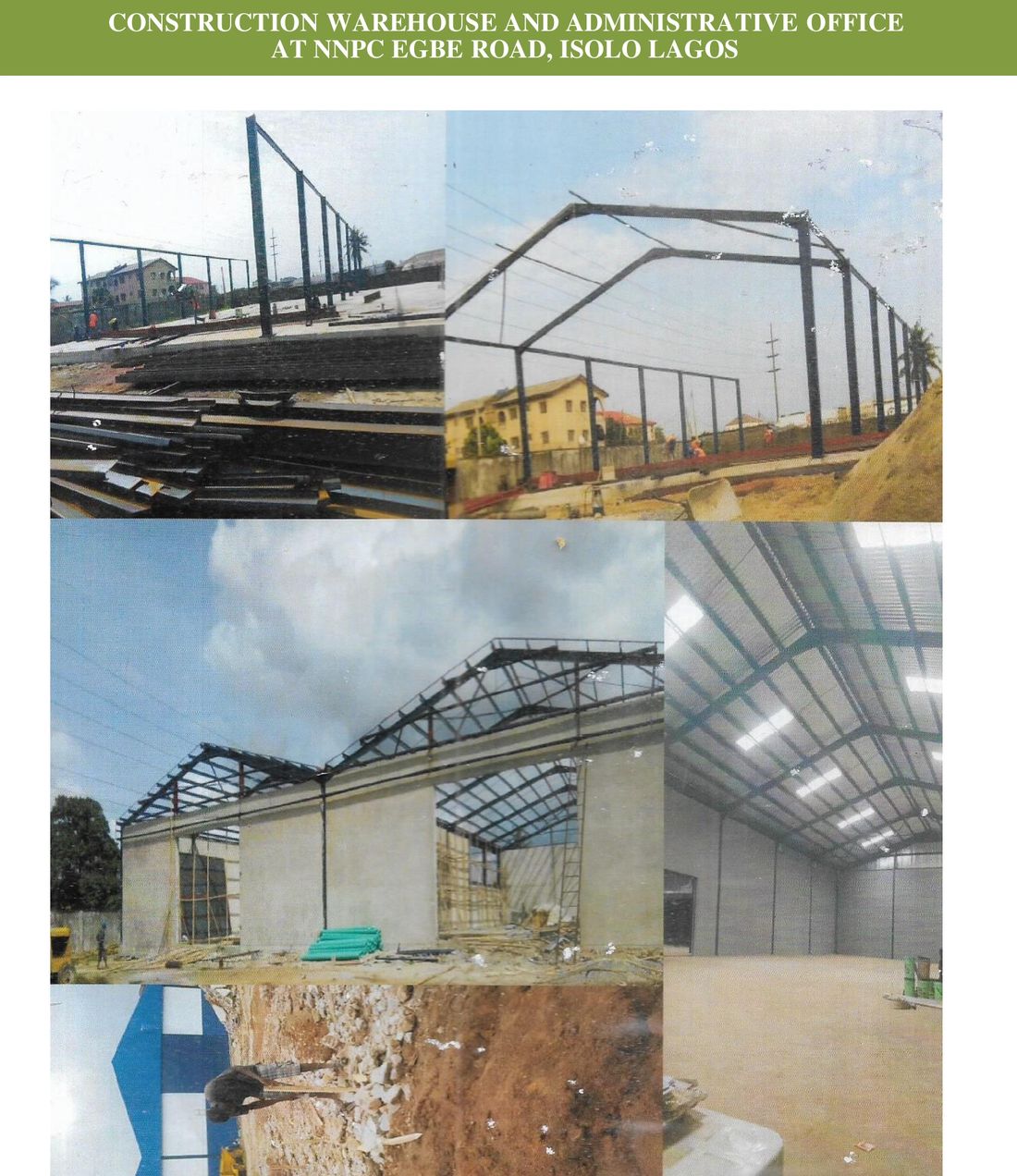 Construction Warehouse and Administrative Office at NNPC Egbe Road, Isolo Lagos