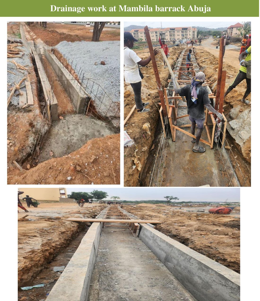 Drainage Work at Mambila Barrack Abuja