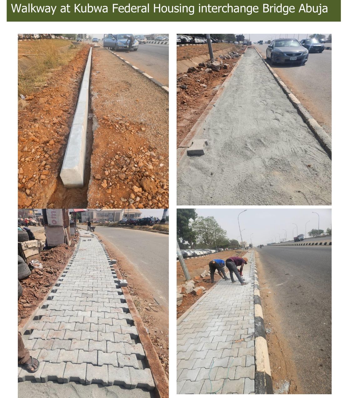 Walkway at Kubwa Federal Housing Interchange Bridge Abuja