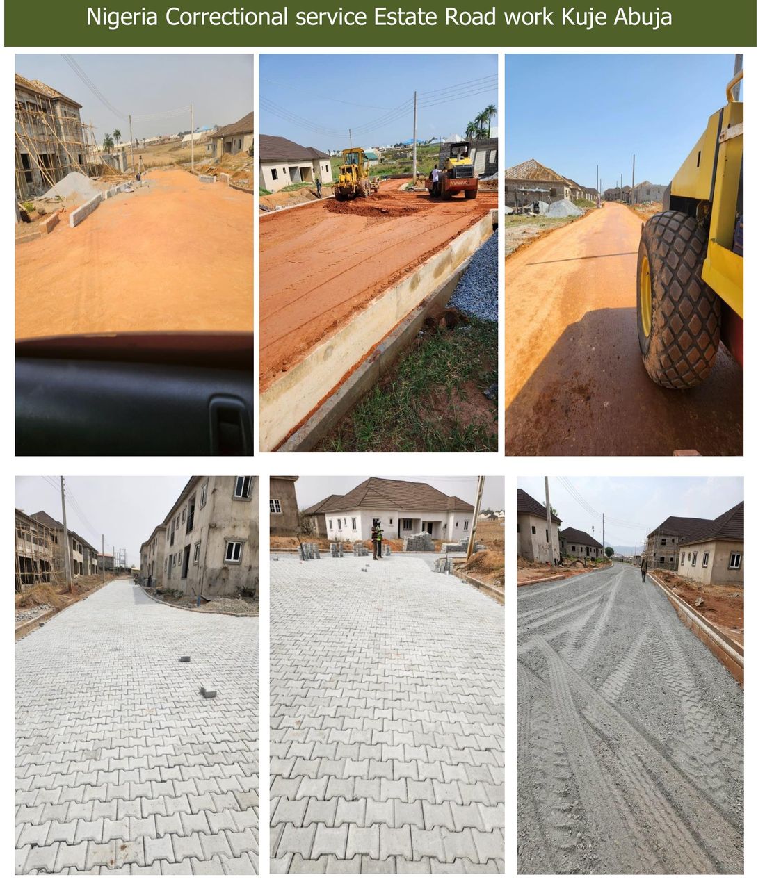 Nigeria Correctional Service Estate Road Work Kuje Abuja